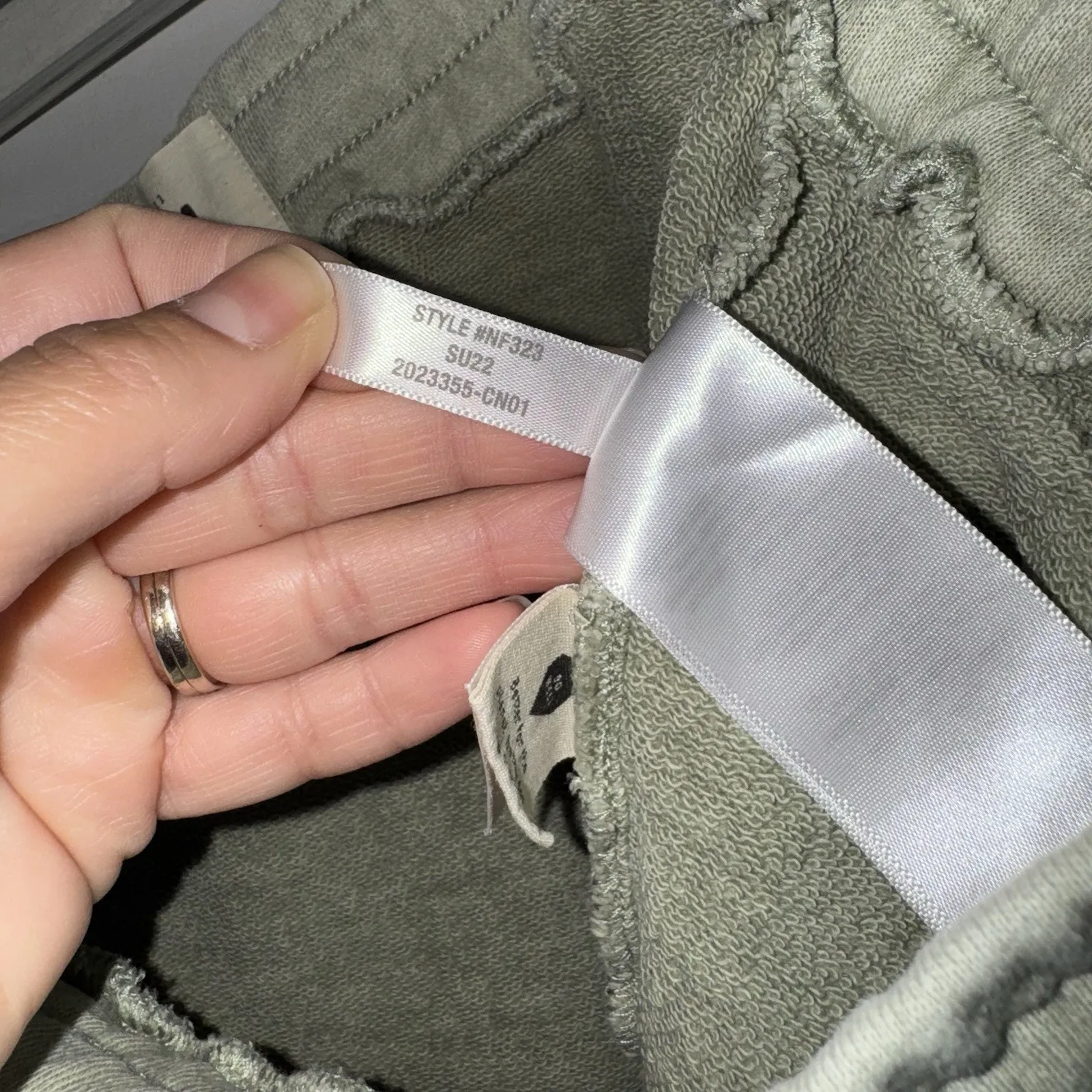 Madewell MWL Pull-on Mini Skirt Woman’s Size L Sage Green Draw String - Image 5