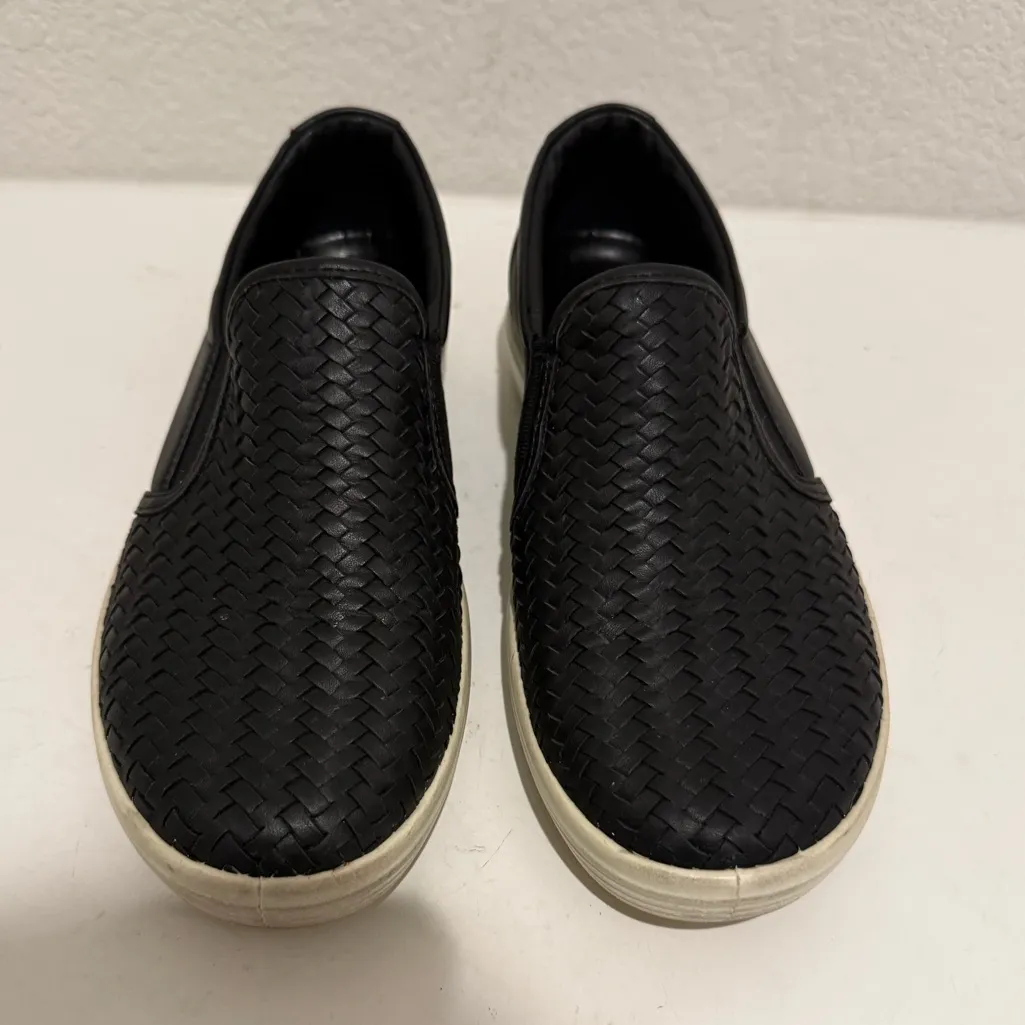 ECCO Soft 7 Black Woven Leather Slip-On 2.0 Sneakers EU 38 / US 7-7.5 - Image 3