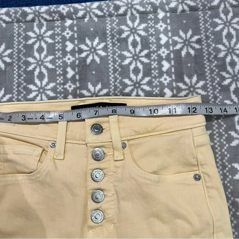 New Veronica Beard Maera High Rise Skinny Jeans In Mustard Size 24/00 Button Fly - Image 10