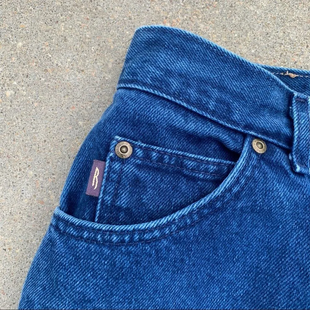 Vintage 90s Riders high rise taper ankle mom jeans 31" Waist Blue Size 12 - Image 6