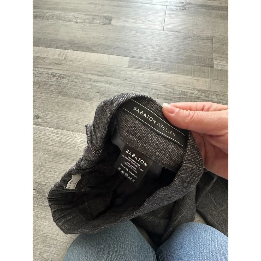 Aritzia Babaton Conan Wool & Cashmere Gray Plaid Pant - Image 4