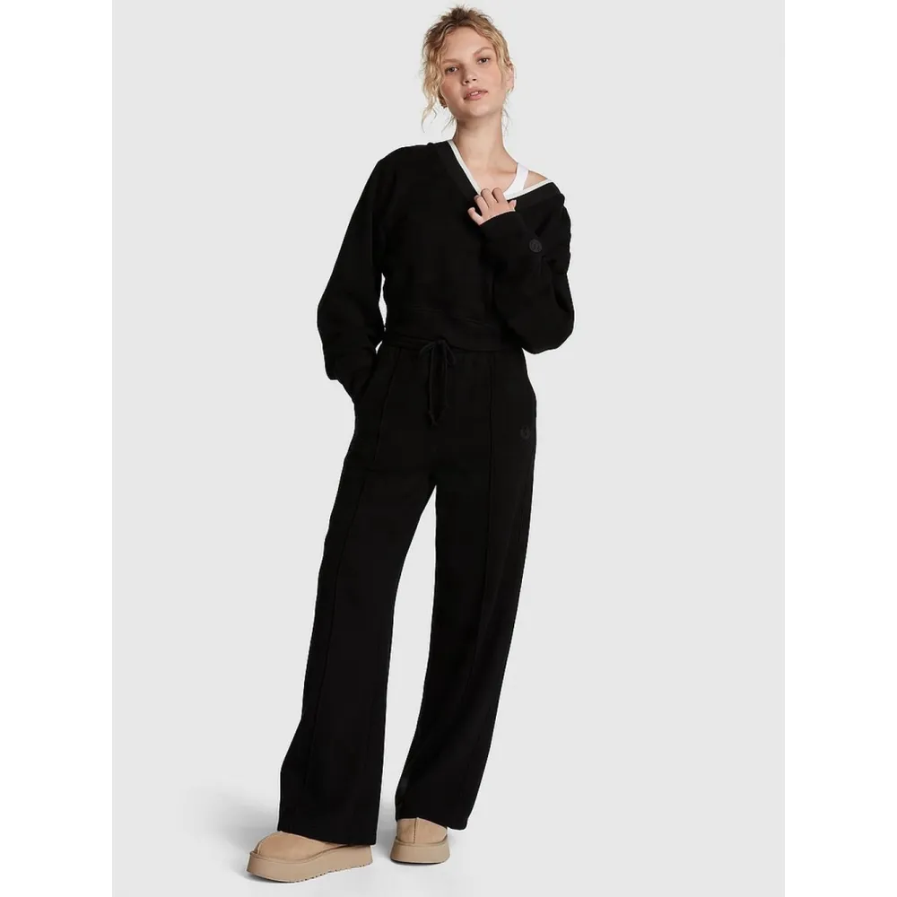 Victoria's Secret PINK Premium Fleece V-Neck Pullover Sweatshirt Large NWT - Image 4