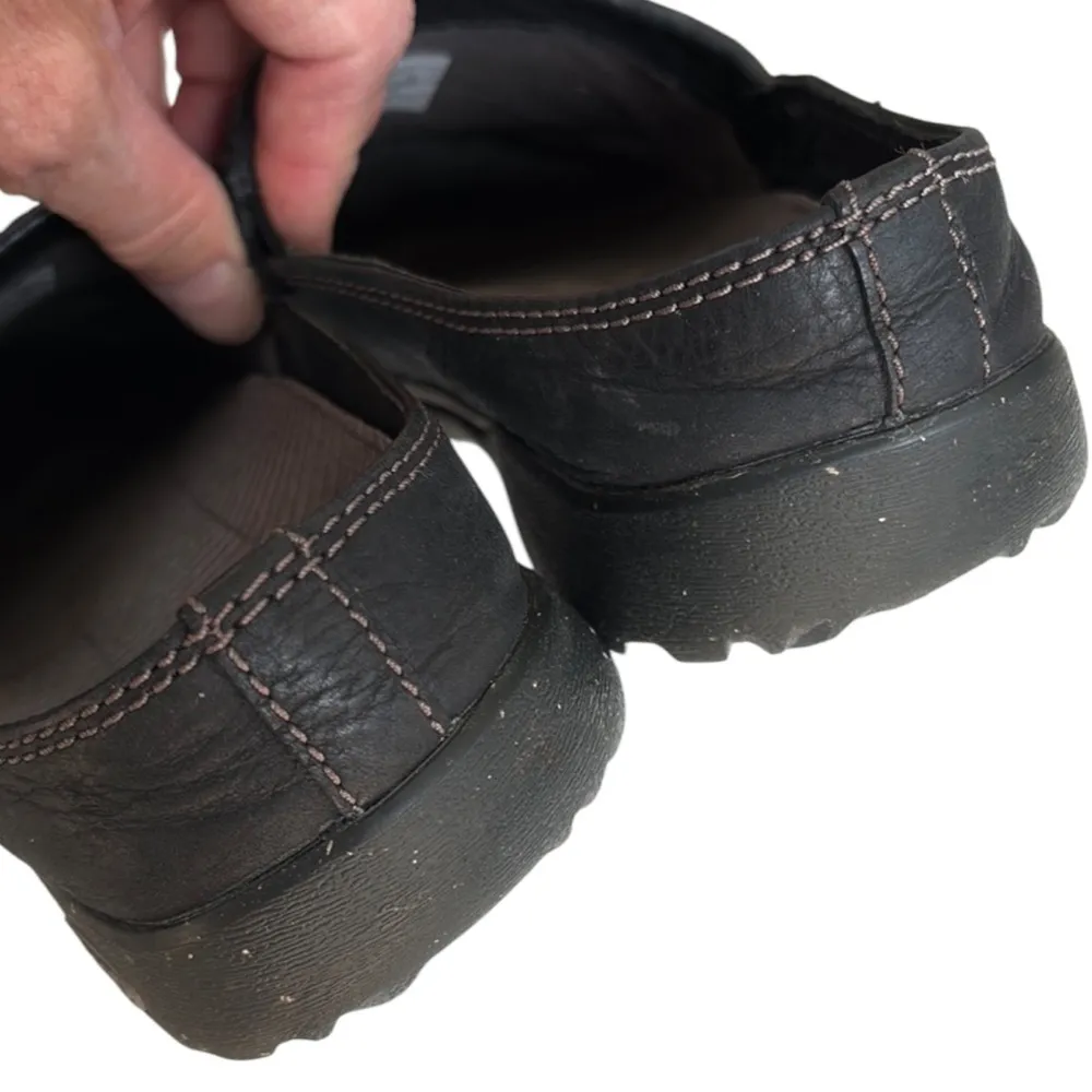 Chaco Quinn Leather Wool Mules Grey Black Size 9 Gray - Image 6