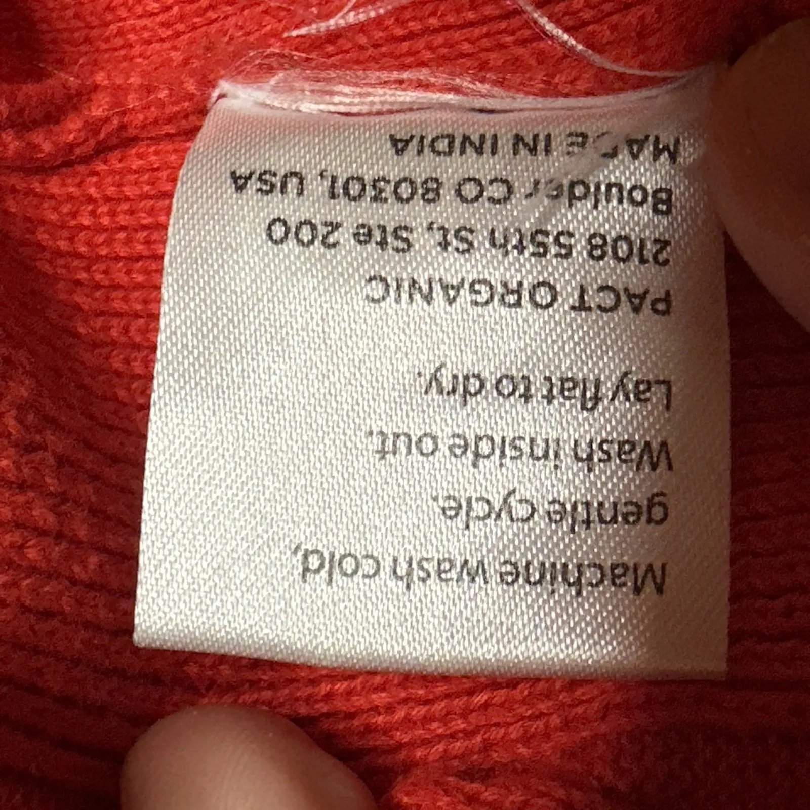 Pact Red Cableknit Sweater Tunic Mini Dress Organic Cotton Holiday Party Small - Image 8