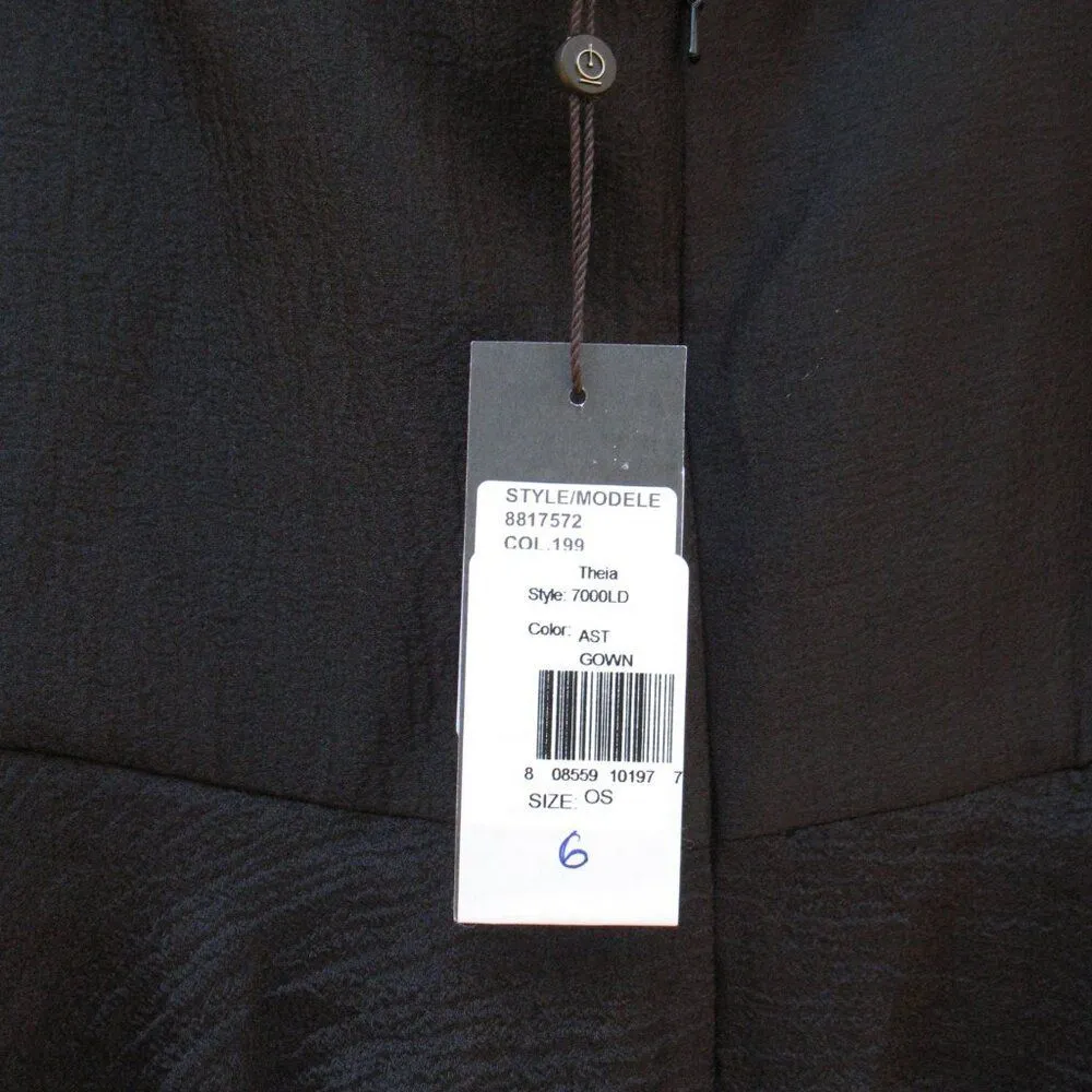 Theia Teresa Draped Gown Black Size 6 - Image 10