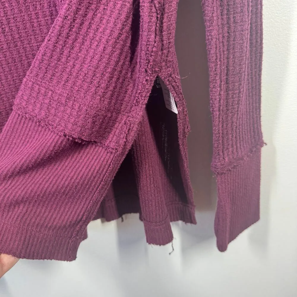 We The Free Free People Wine Purple North Shore Thermal S Tunic Oversized Boho - Image 6