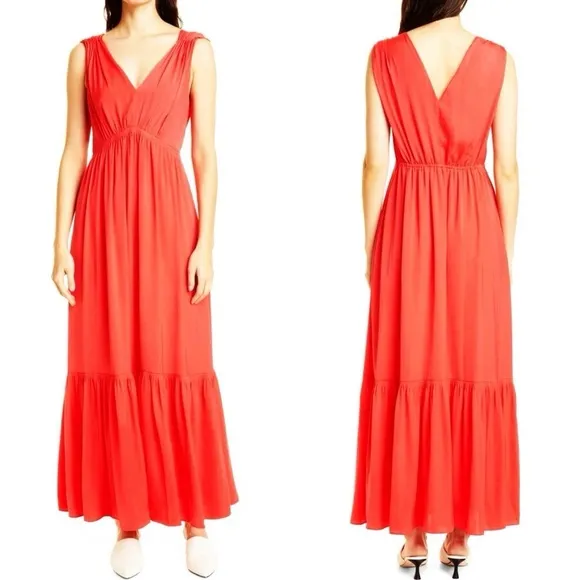 Kobi Halperin Almita Hammered Satin Sleeveless Maxi Dress XL NWT - Image 3