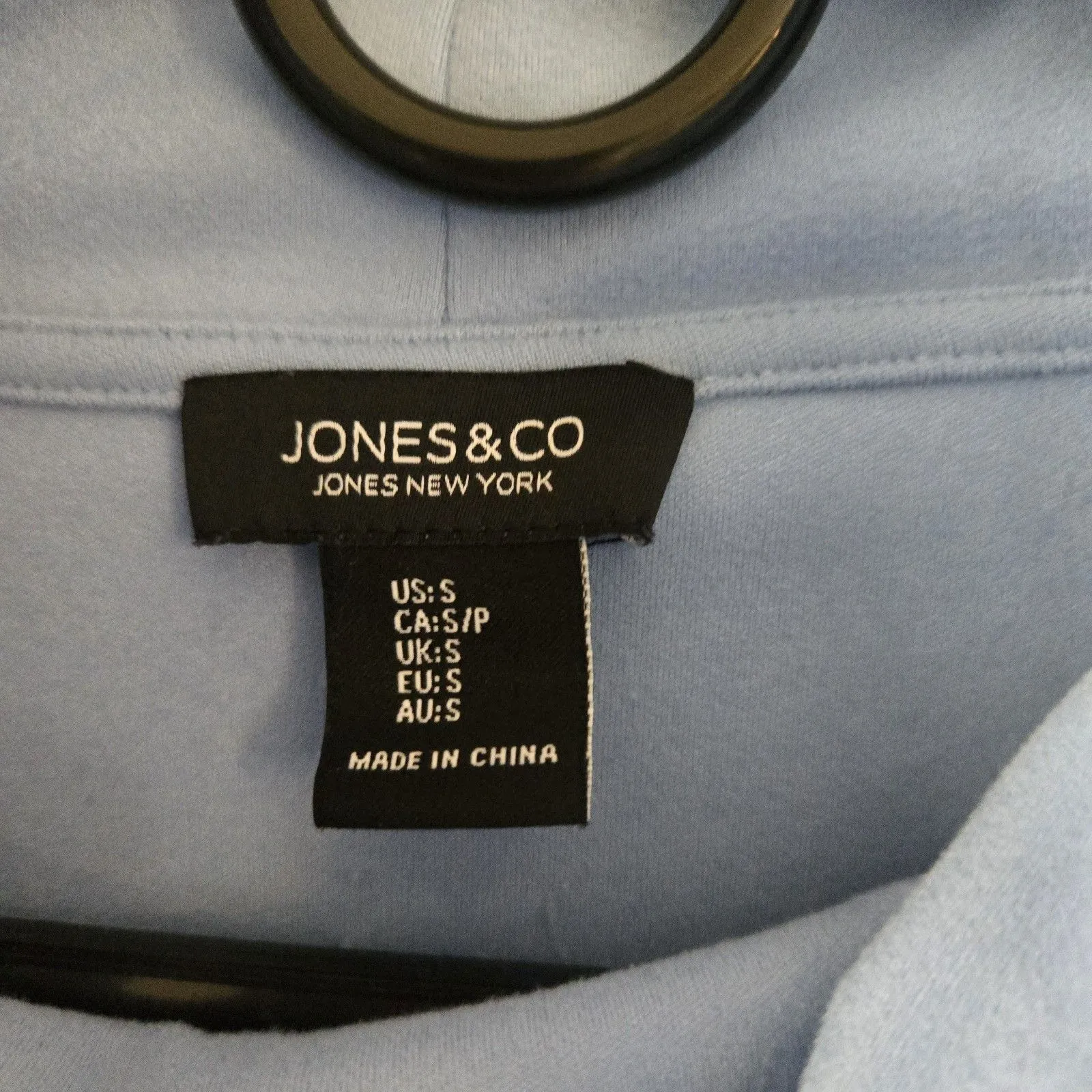 Jones & Co New York Light Blue Soft Hoodie Pullover Women’s Small Cozy Casual - Image 2