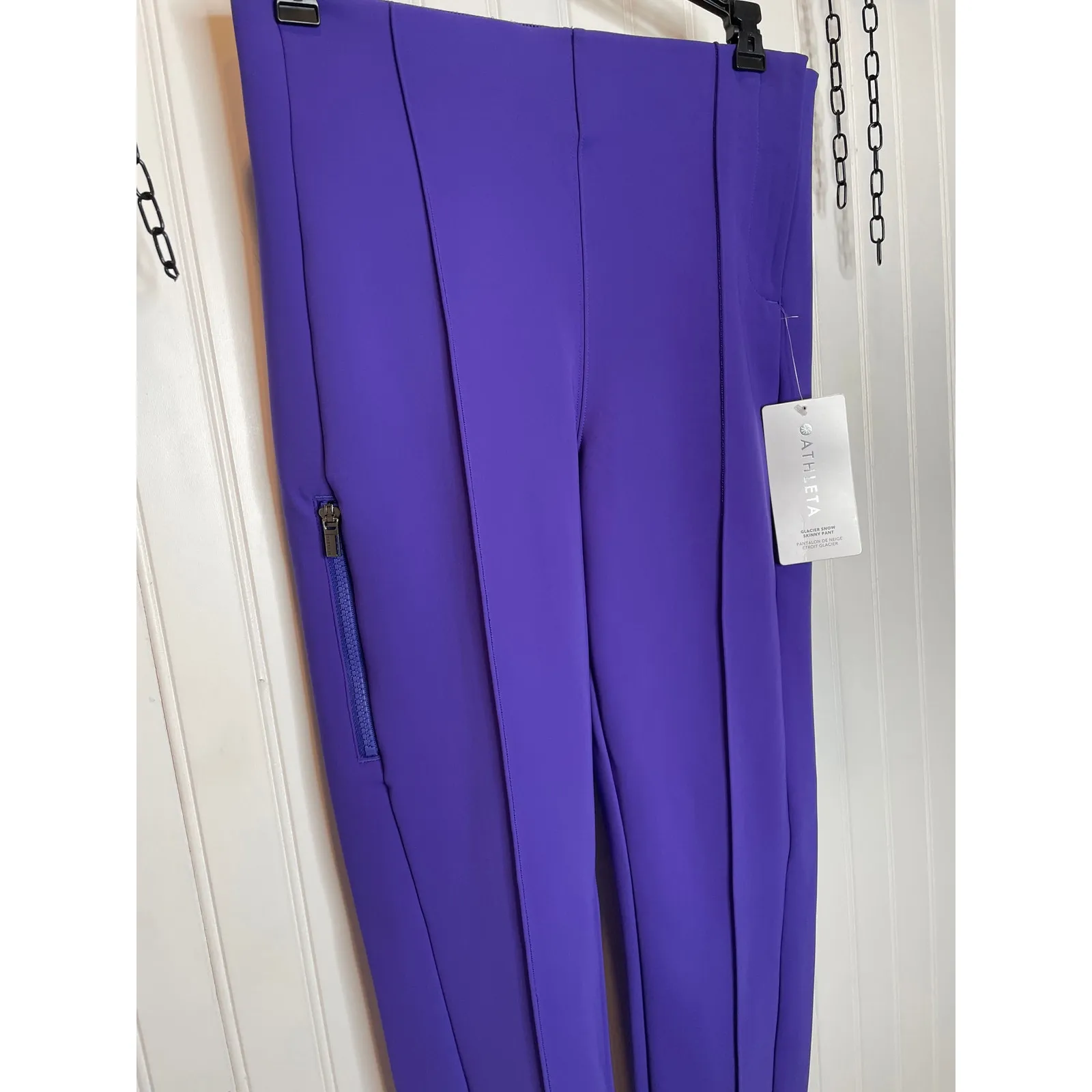 NWT ATHLETA Glacier Snow Skinny Ski Pant Noble Blue (Purple) Womens Size 8 - Image 4