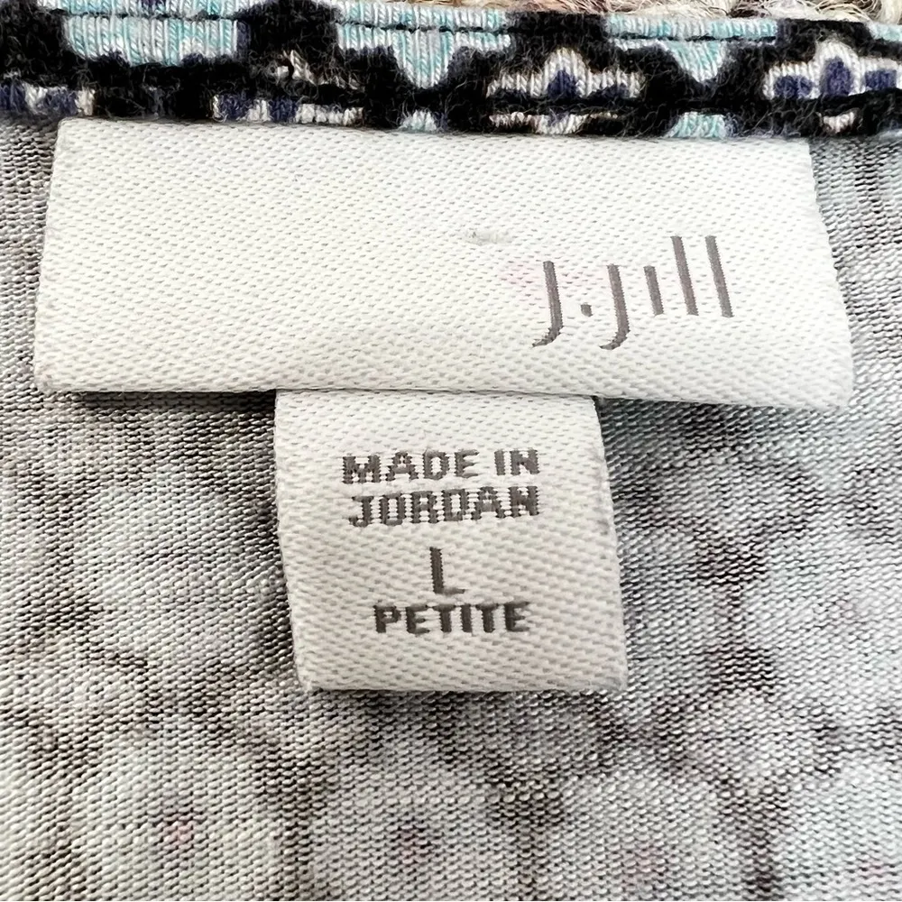 J. Jill Women Paisley Border Print Long Sleeve Top Tunic Size LP - Image 9