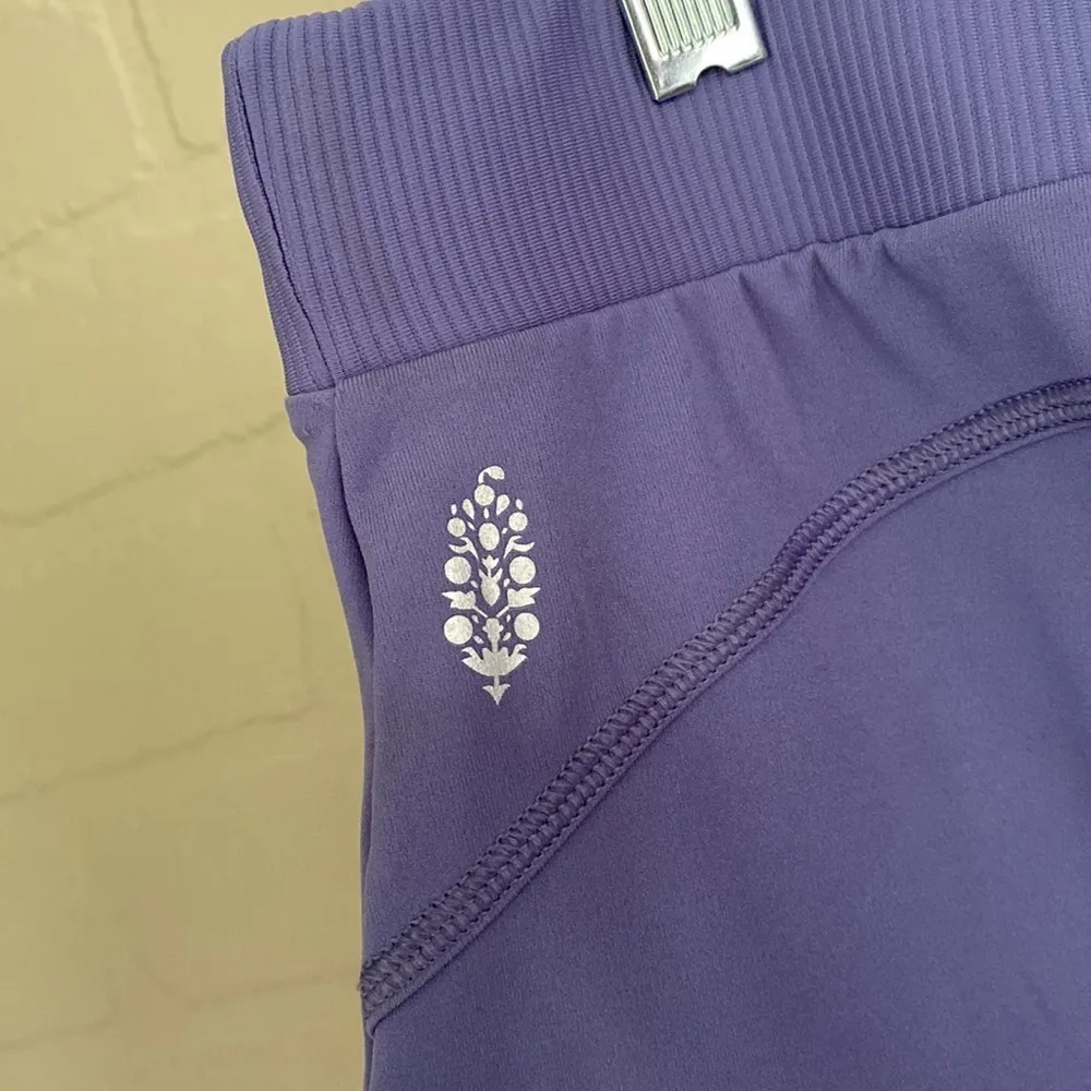 Free People shorts pocket movement medium purple NEW pull on - Image 5