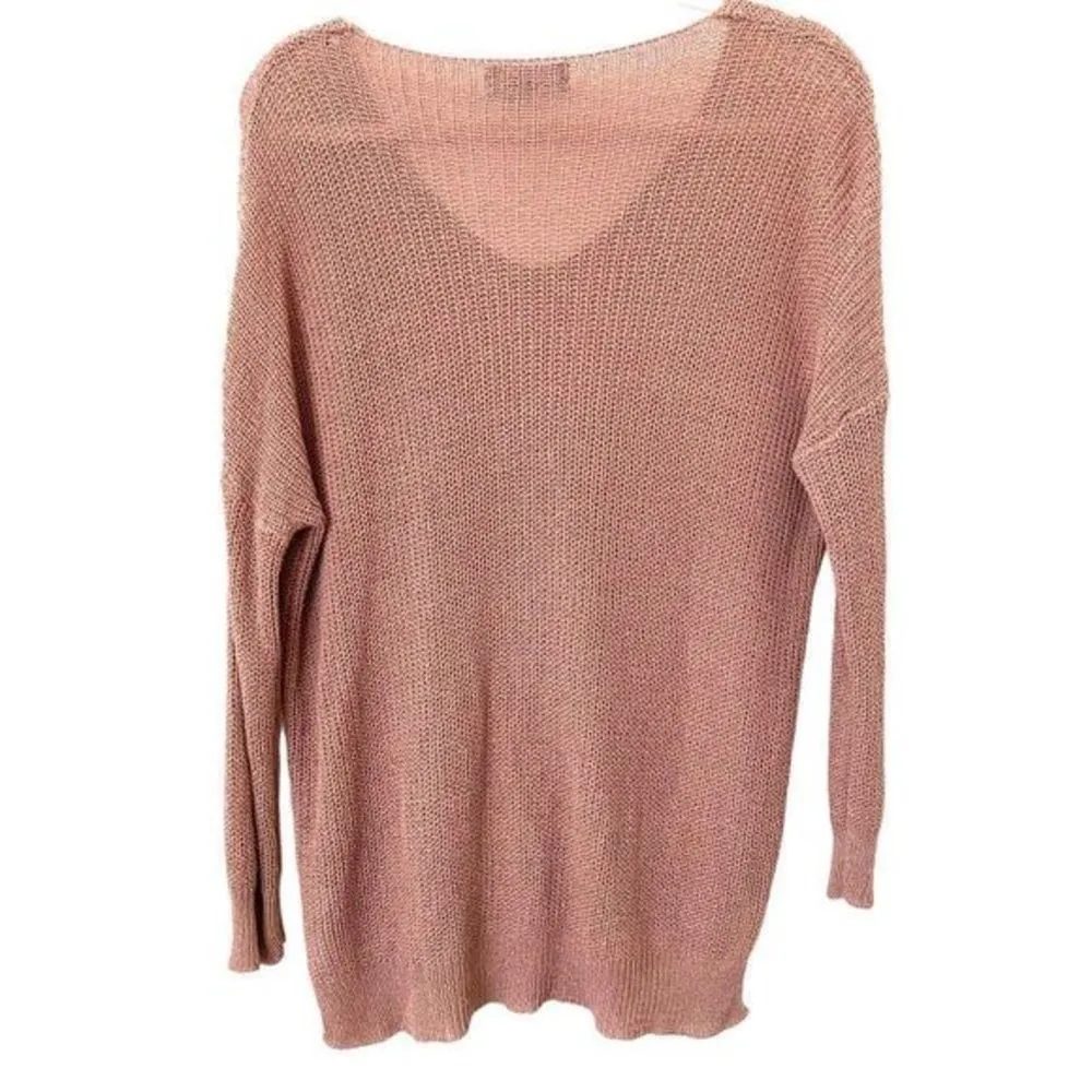 LULUS V-Neck Loose‎ Fit Sweater Sz Sm - Image 4