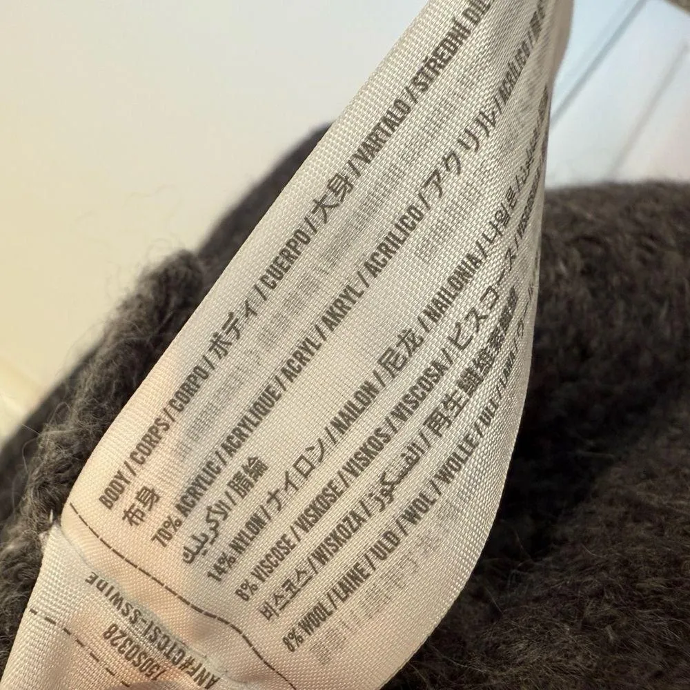 Abercrombie & Fitch Women's Gray Turtleneck Sweater Size Small Knit Cozy Comfy - Image 3