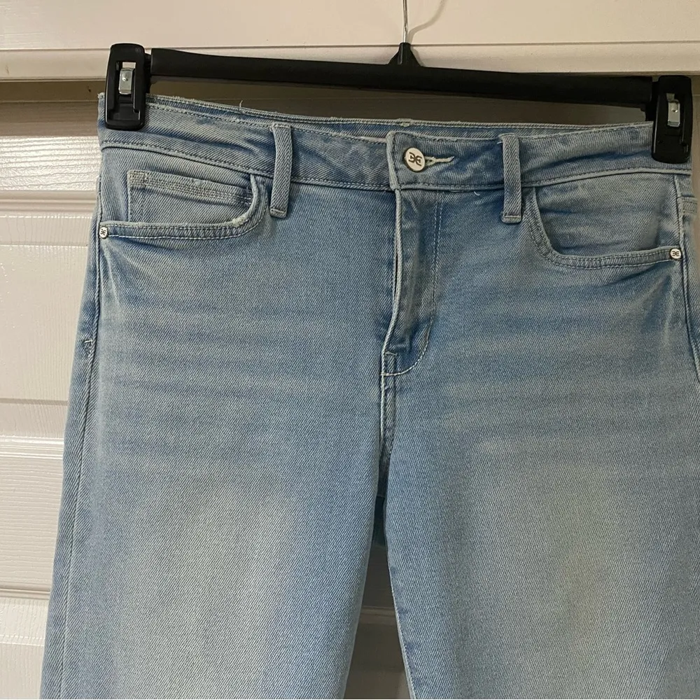 Sam Edelman The Kitten Midrise Skinny Crop Blue Jeans Size 30 - Image 3