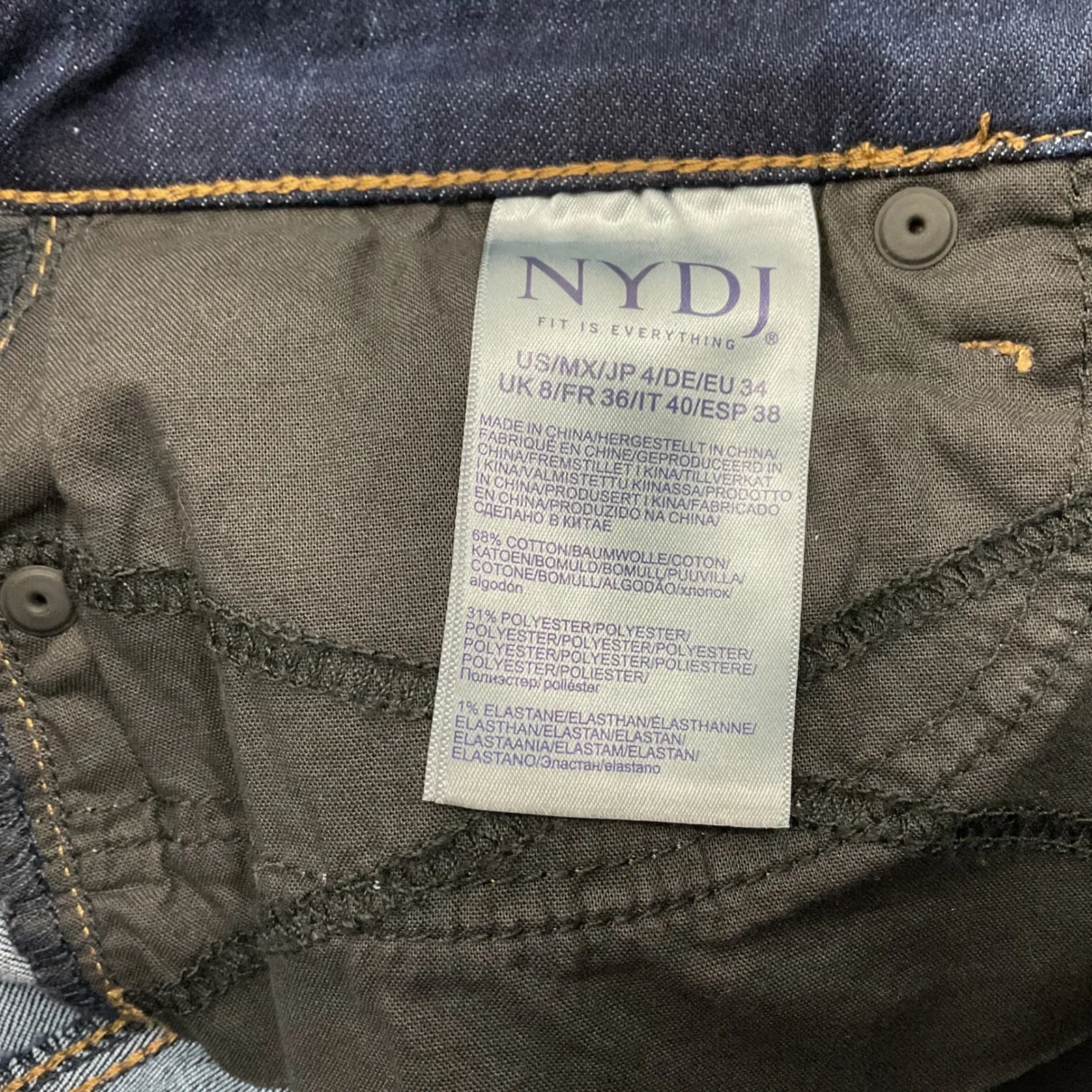 NYDJ Womens Dark‎ Wash Skinny Jeans Size 4 Lift Tuck Technology Denim - Image 4