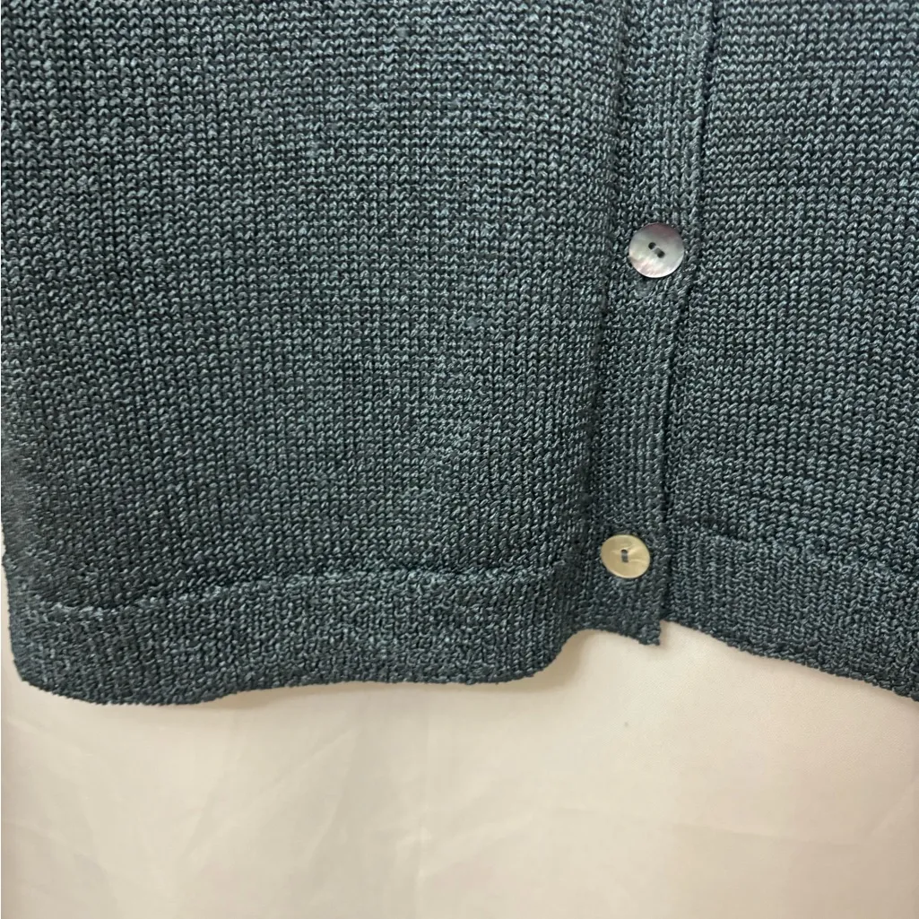 Zara Gray Knit Button-Up Shirt - Image 4