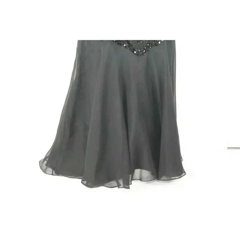 Niteline black beaded evening dress size 4 Black - Image 4