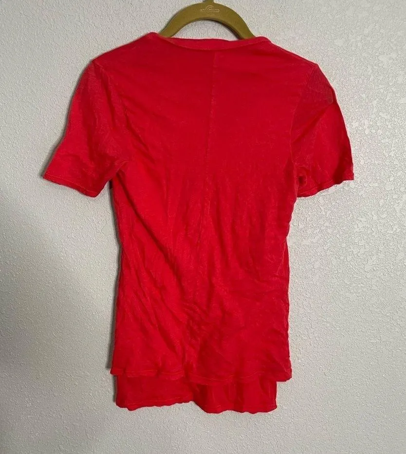 Monrow Red Orange T Shirt XS - Image 5