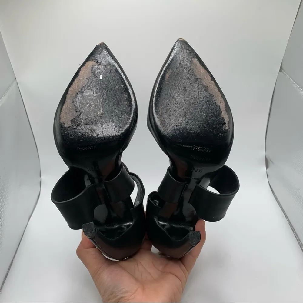Proenza Schouler Black Women's heel studded genuine leather Shoes Sz38.5/US7-7.5 - Image 10
