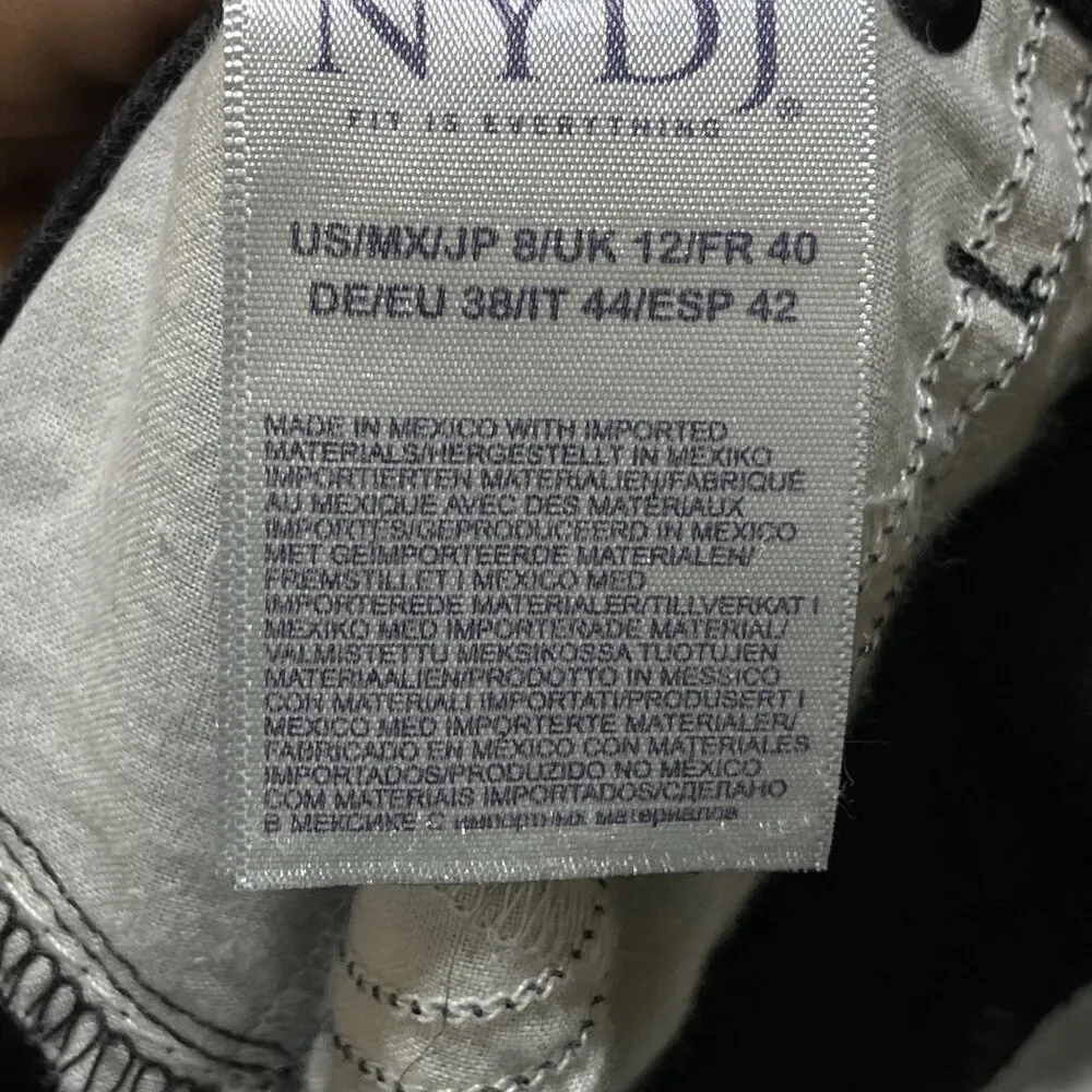 NYDJ Alina Denim Legging Jegging Black Stretch Size 8 LiftXTuck - Image 6