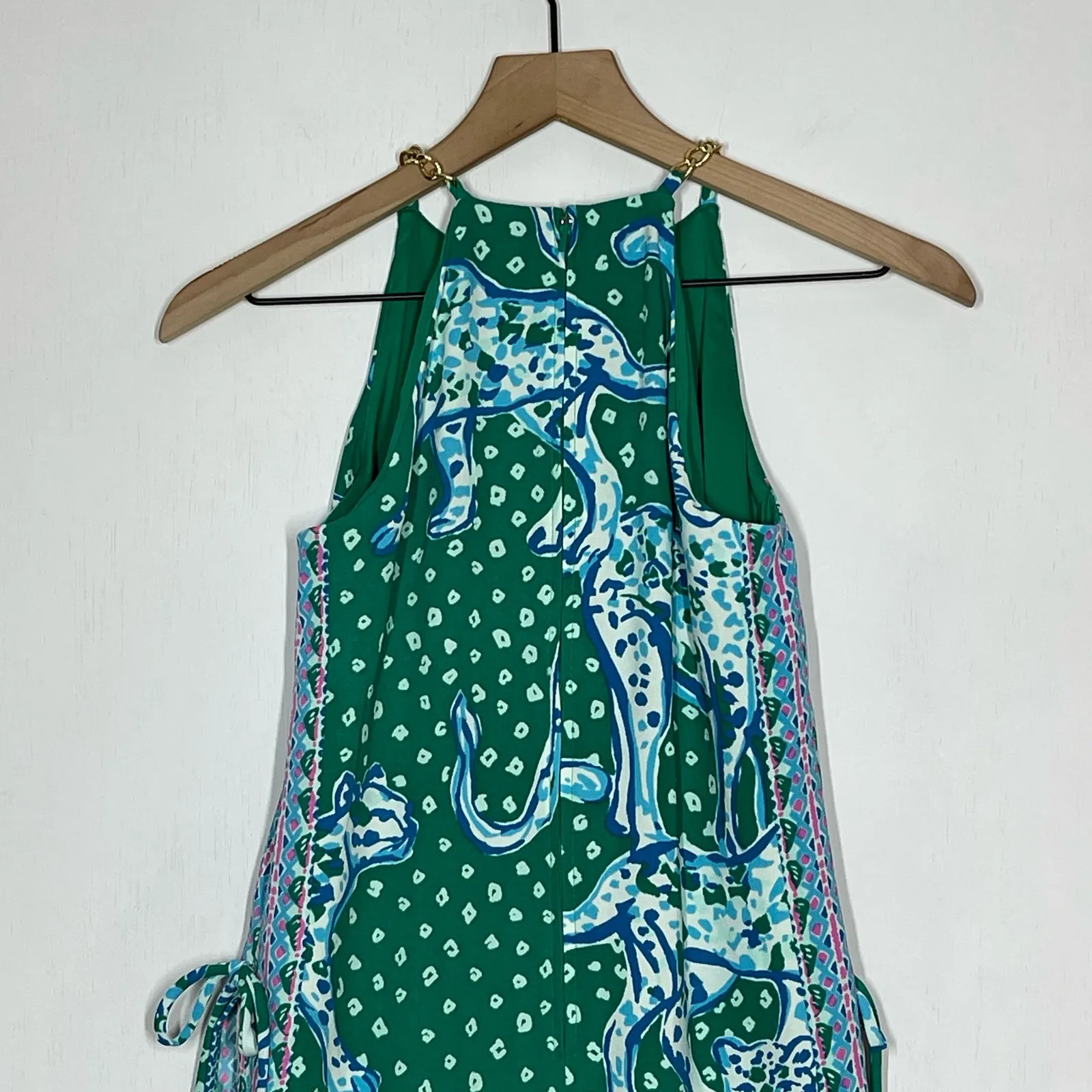 Lilly Pulitzer  On The Prowl Engineered Romper Women's Size 0 Emerald Green Isle - Image 6