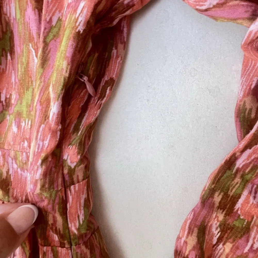 DownEast Basics Ziggy Tie womens Lyra‎ midi Dress long luxury chic boho size  XL - Image 10