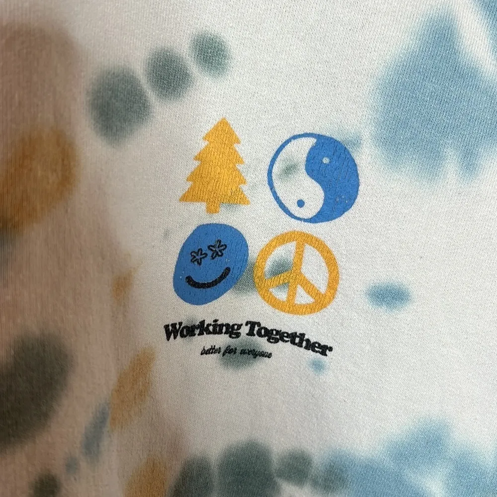 Urban Outfitters Positive Outlook Tie Dye Sweatshirt Size L/XL - Image 2