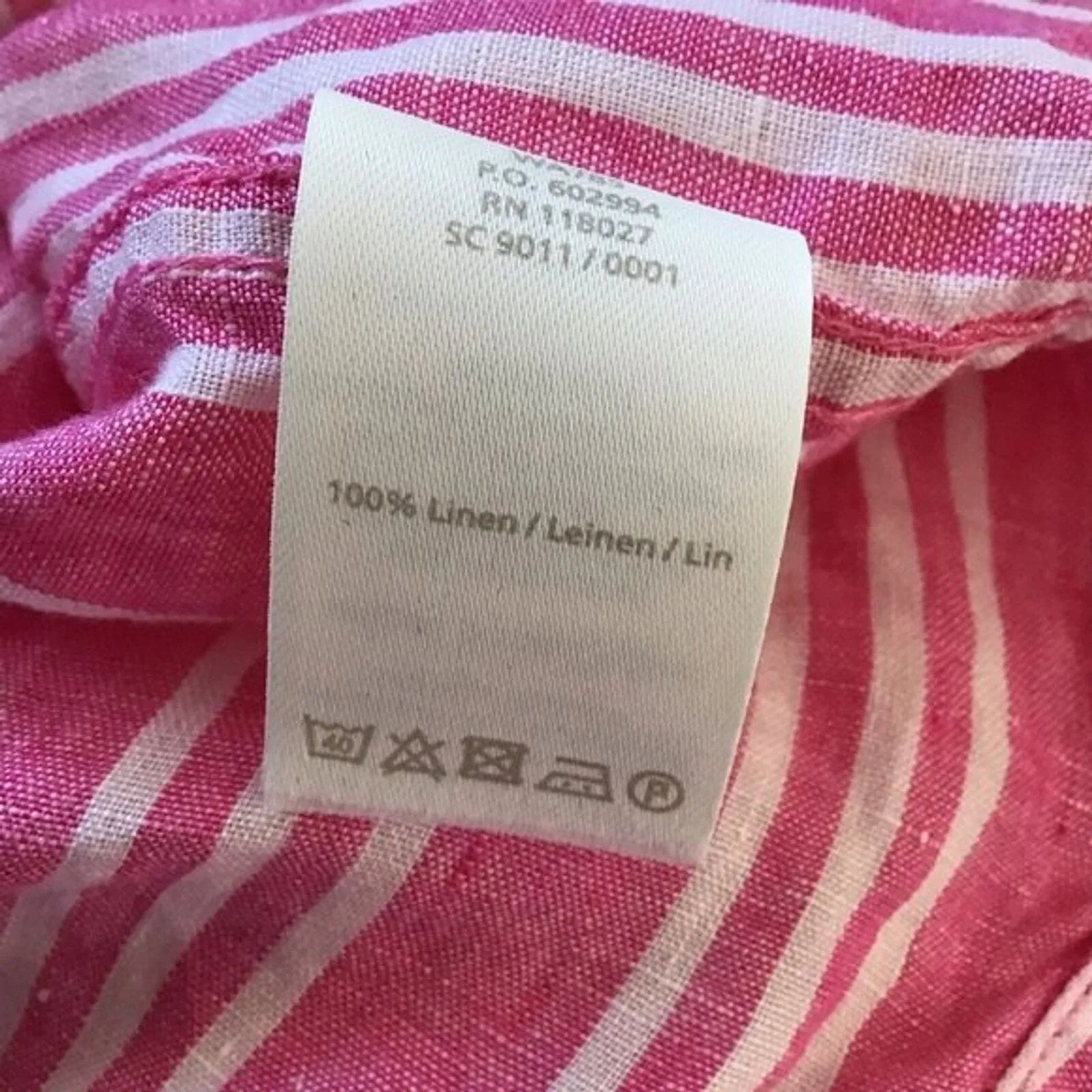 Boden Shirt Womens 4 Pink White‎ Stripe Button Up Blouse Casual Beach Preppy - Image 6