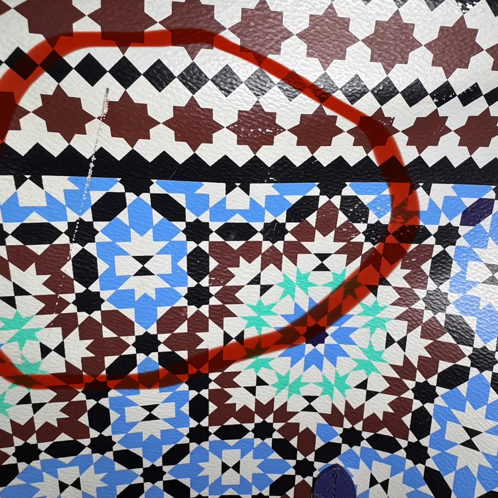 orYANY PVC Blue Multicolored Moroccan Pattern Tote - Image 8