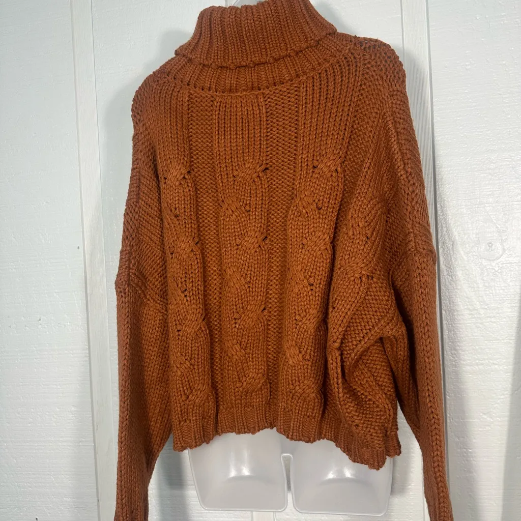 Cozy Co Women’s Brown Turtleneck Sweater Size S/M EUC - Image 5