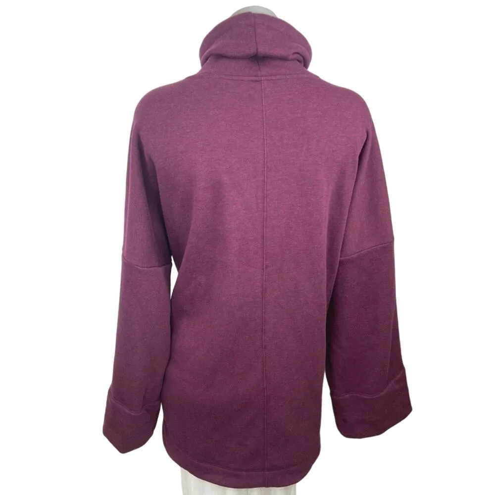 Athleta  Purple Karma Turtleneck Long Sleeve Oversize Pullover Sweatshirt Top M - Image 5