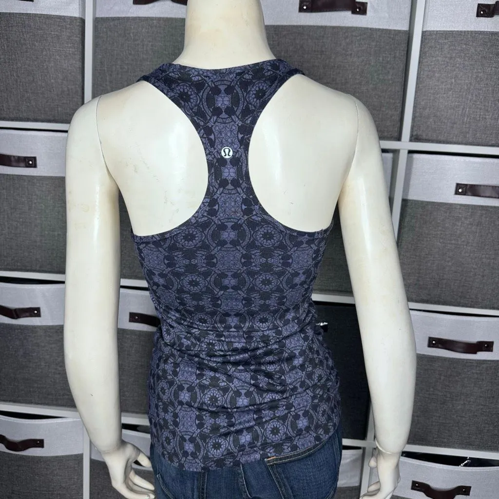 LULULEMON Cool Racerback Sz 4 Mini Prisma Nightfall Black Grape - Image 4