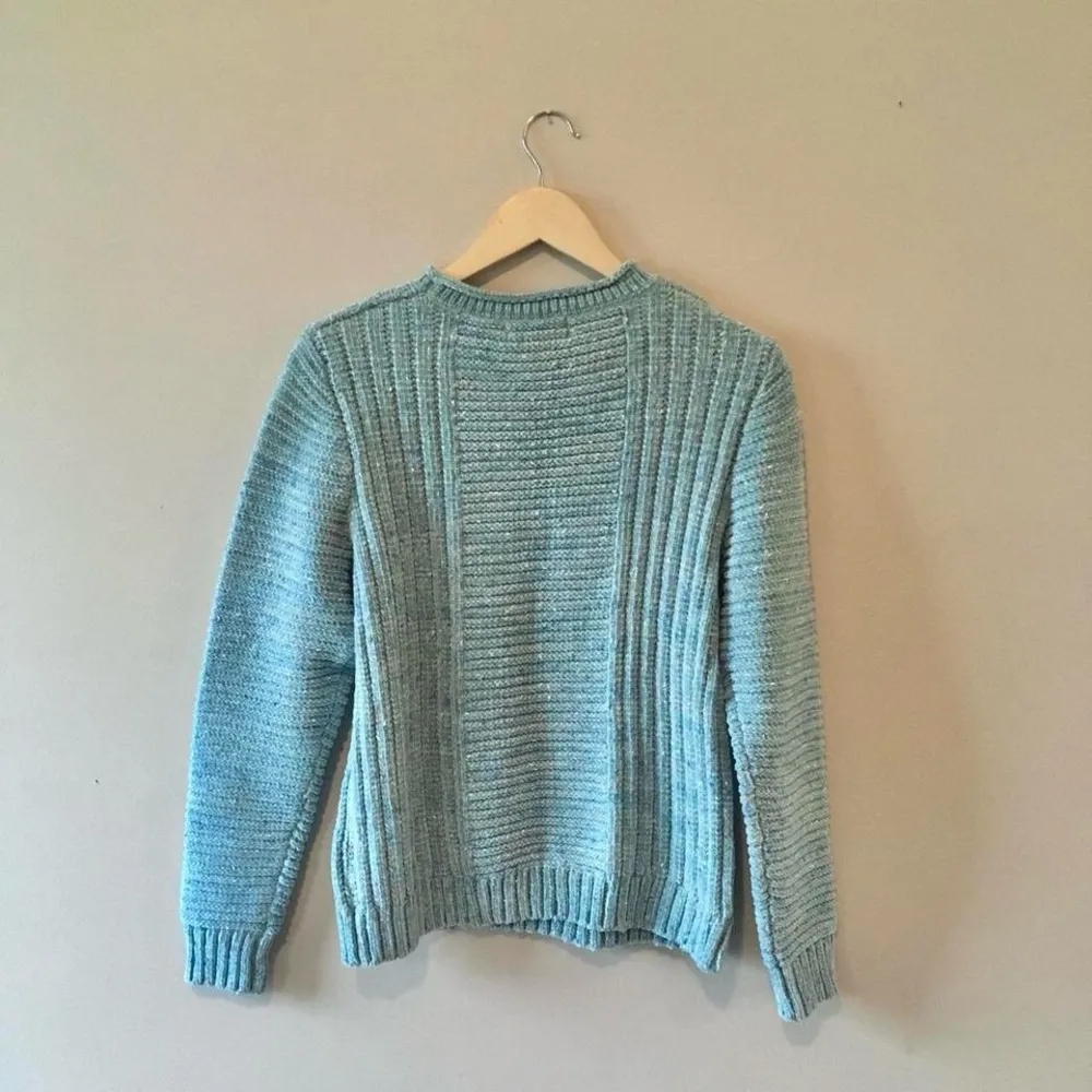 Notre Dame blue and white embroidered sweater Size M - Image 7