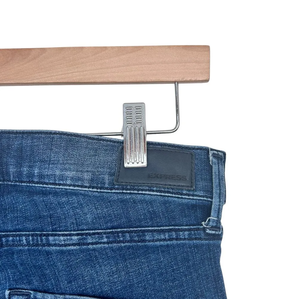 Express Distressed Mid Rise Ankle Legging Jeans Sz 2S - Image 6