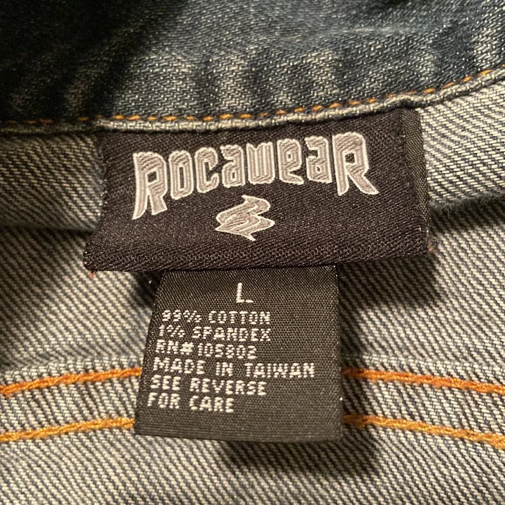 Rocawear Dark Denim Button Up Jean Jacket - Image 7