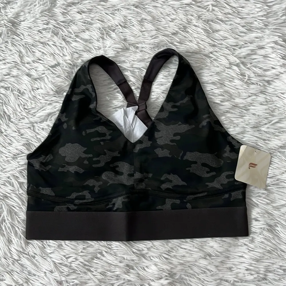 New FABLETICS Sports bra All Day Every Day in Charcoal Camp size Large - Image 4