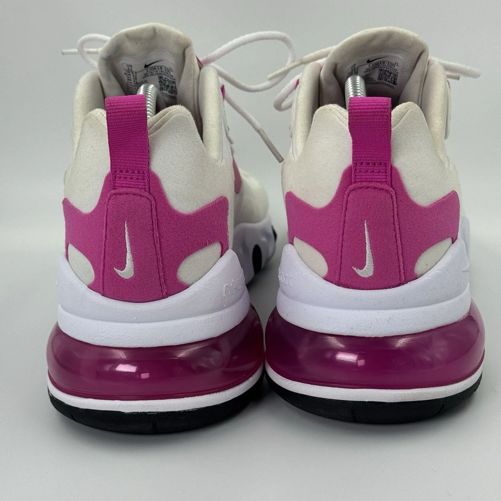 Nike Air Max 270 Unisex React Fire Pink CJ0619 100 Size 9.5Mens/11 Woman’s - Image 5