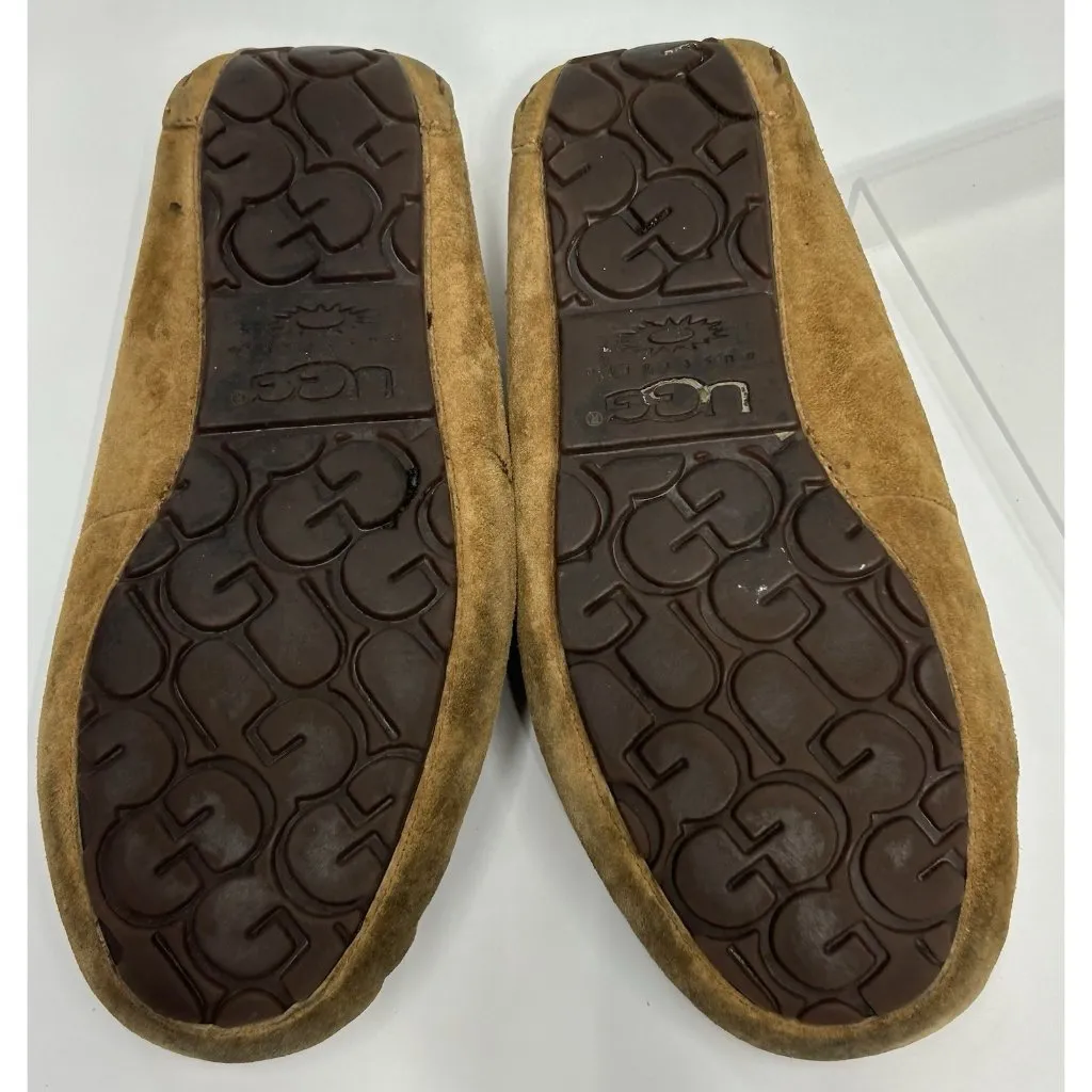 UGG Ansley Moccasins Women’s Size 7 Chestnut Brown Slipper Sheepskin Lined EUC - Image 8