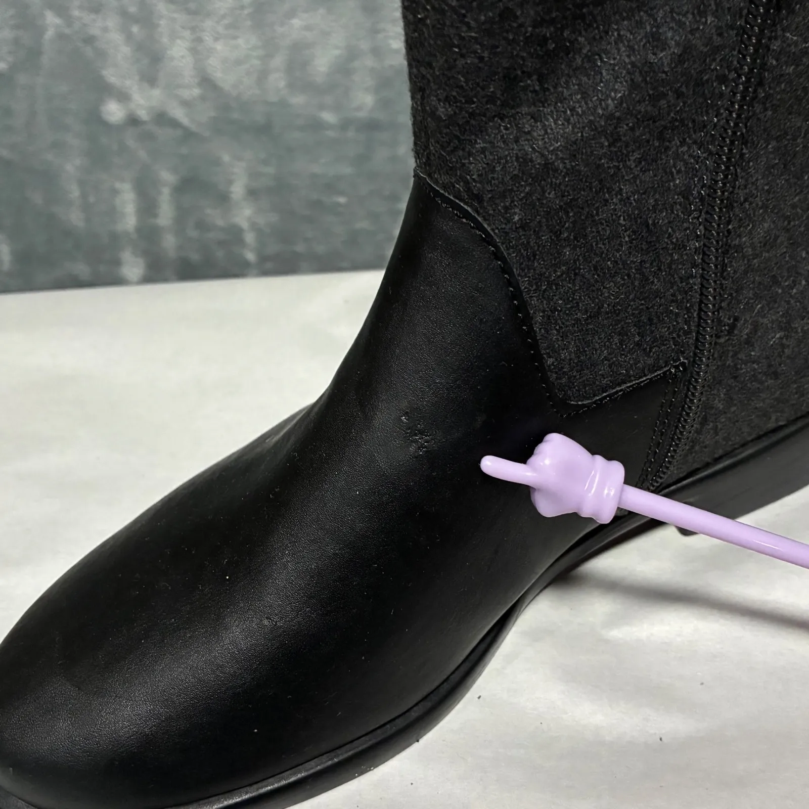 Aerosoles Make A Wish Ankle Boots Black Faux Leather Women 7W - Image 3