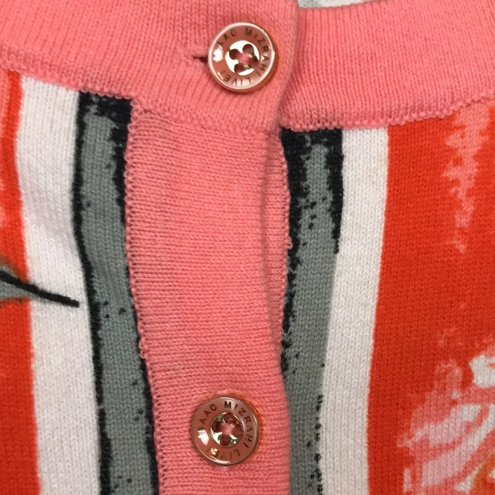 Isaac Mozart Live! Women’s Floral Print Multicolor Button-Up Cardigan Sweater - Image 3