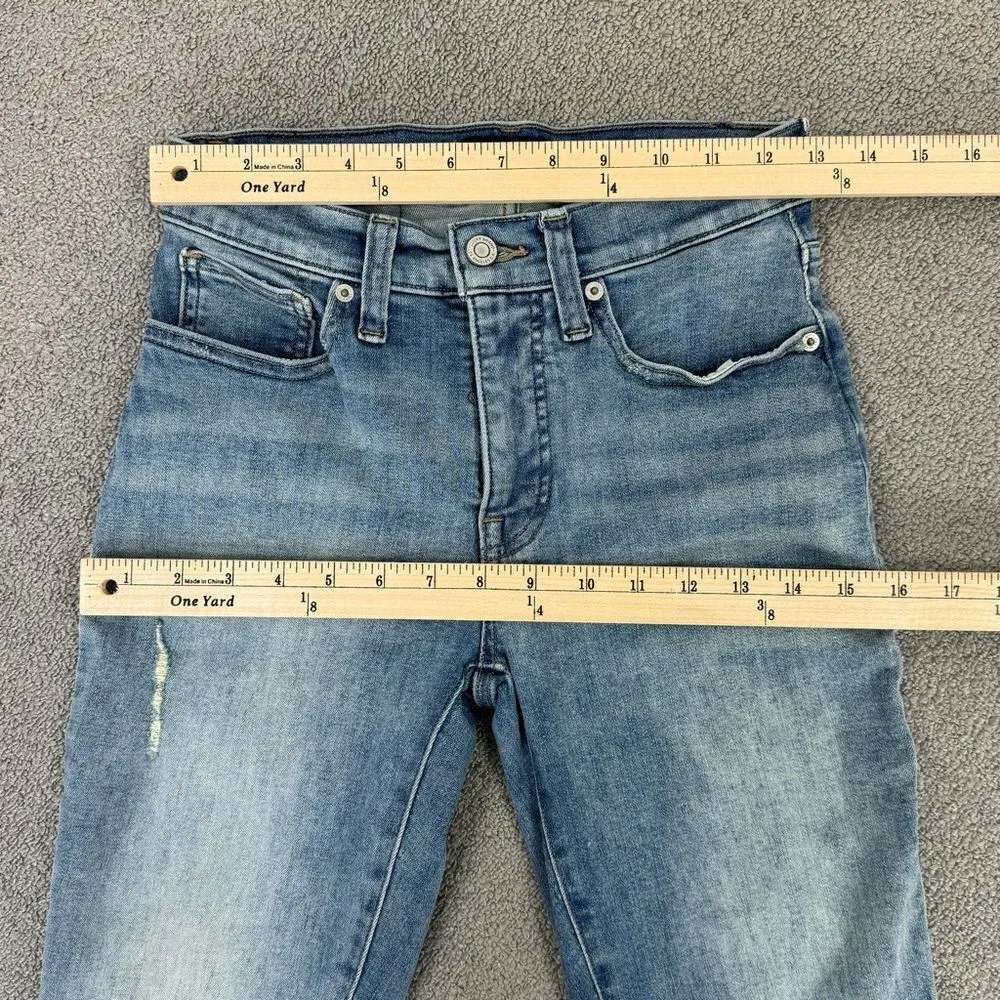 Lucky Brand Ava Mid Rise Skinny Jeans Blue Size 4 27 Raw Hem‎ Ankle Cropped - Image 13