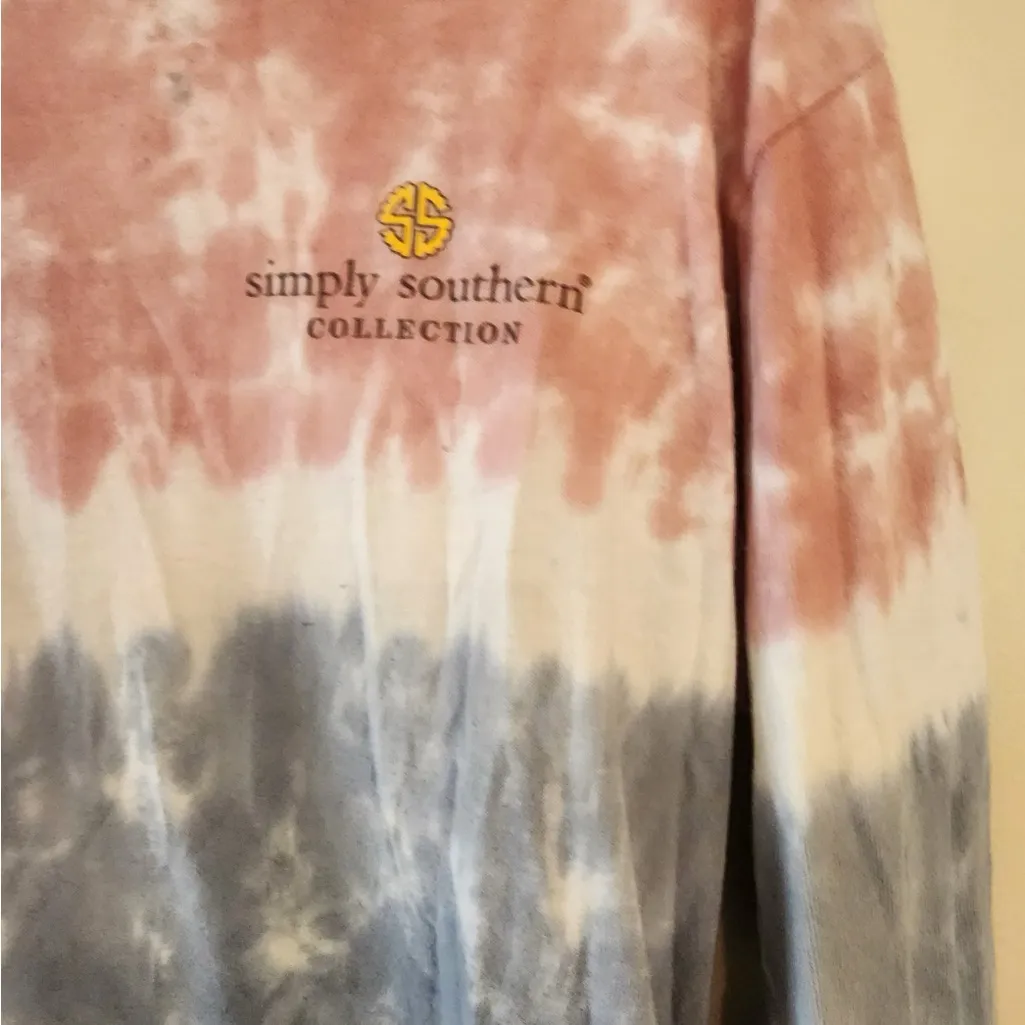 Simply Southern tye dye long sleeve live by the sun t shirt size womens small - Image 4