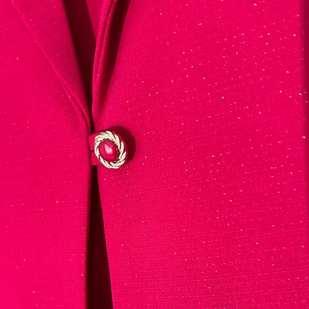 Chic Fuchsia Women's Skirt Set with Light Glitter Size 12/14(read)Made‎ In USA Pink - Image 7