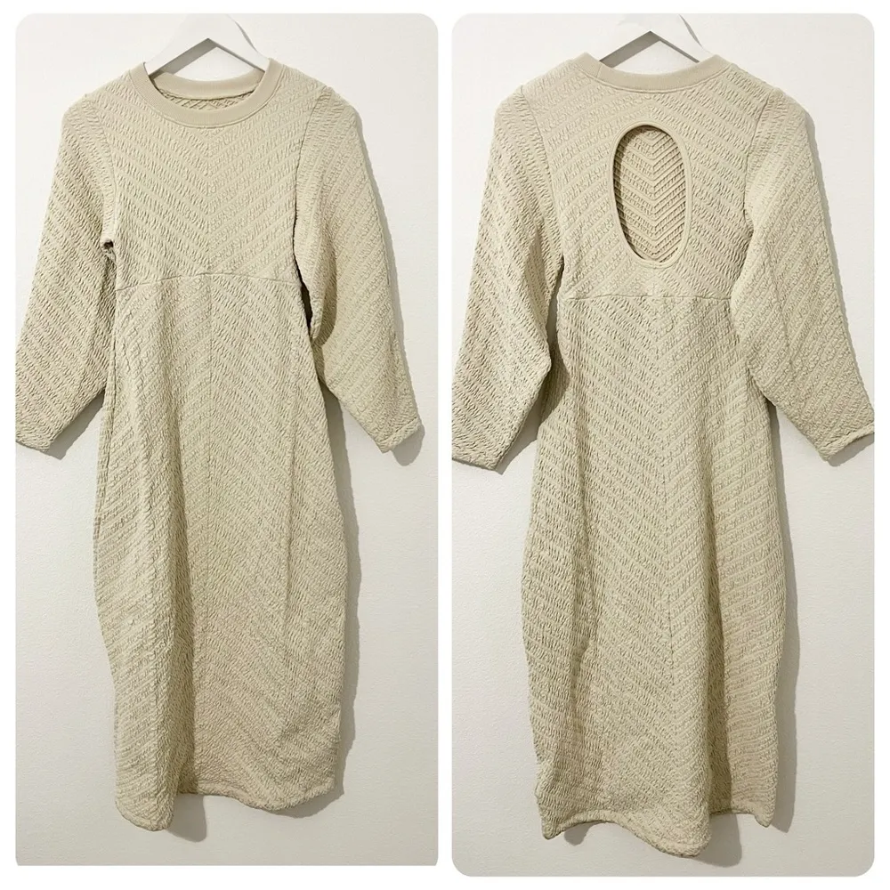 Free People Gabby Seamless Open Back Midi Dress Tan size XS/S NWT - Image 3