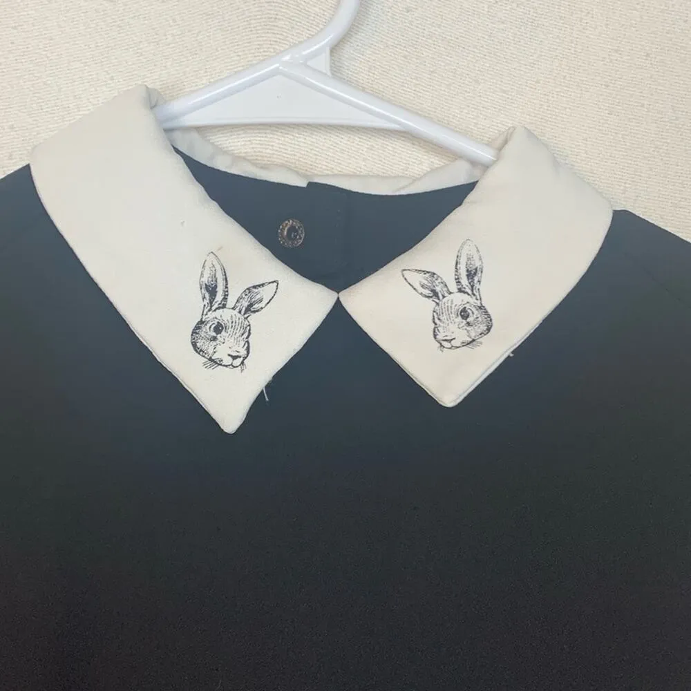 Victoria Beckham for target women's xs black dress shift Wednesday goth dark aca - Image 4