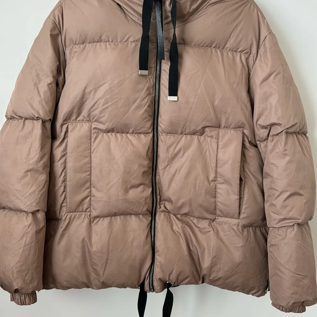 All Saints Allie Reversible Puffer in Black & Peach Size: XS - Image 4