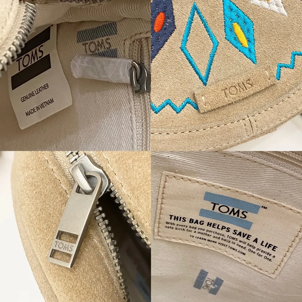 TOMS Suede Canteen Embroidered Souks Crossbody Bag - Image 11