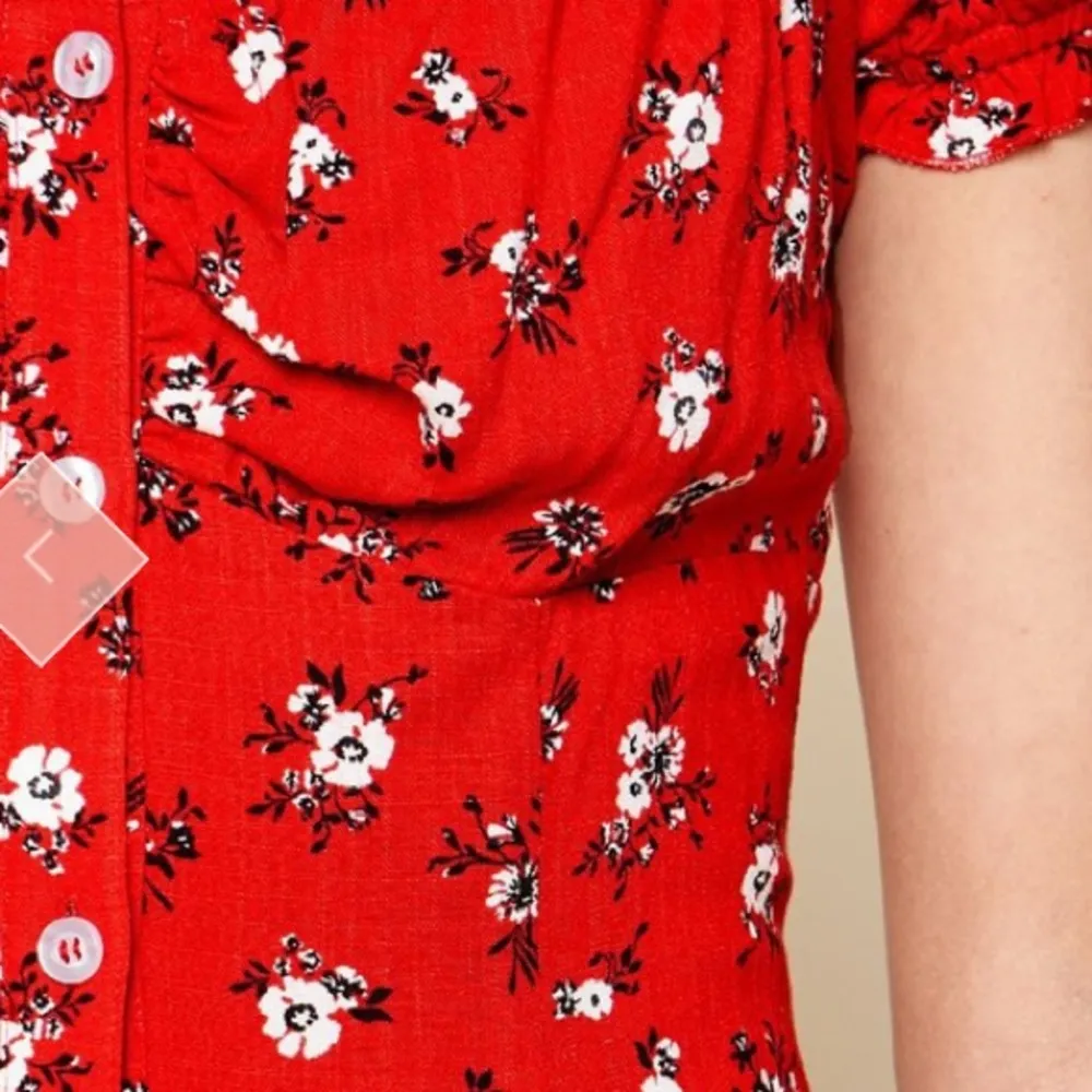 Fever Dream Floral Button Up Babydoll Mini Dress - Image 7