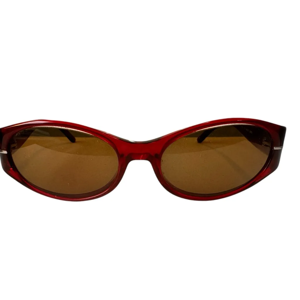 Valentino Oval Cat Eye Sunglasses Red Gradient Frames Prescription Lenses Frames - Image 5