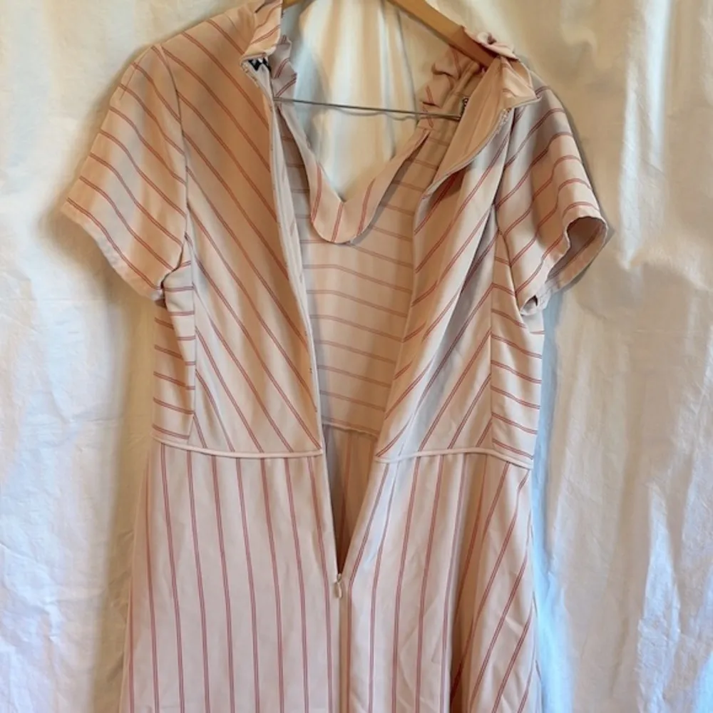 Emporio Armoni Striped Pink Preppy Hourglass Short Sleeve Dress - Image 11